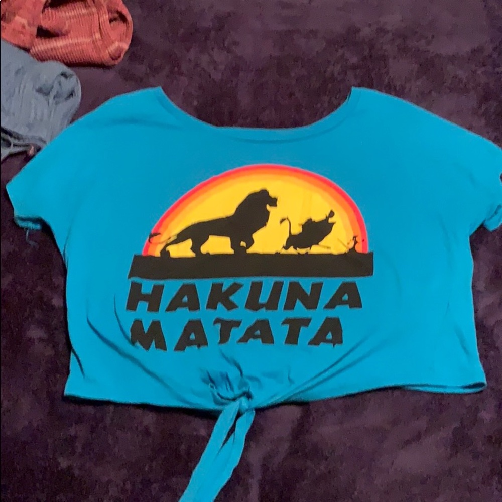 Disney a HakunaMatata lion King crop top shirt